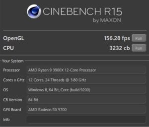 DAIV A7,CINEBENCH,RX5700,ベンチマーク