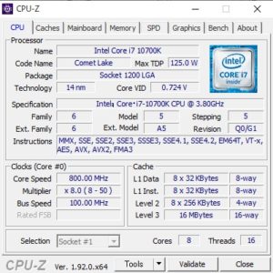 DAIV Z9,Core i7-10700K,ベンチ性能