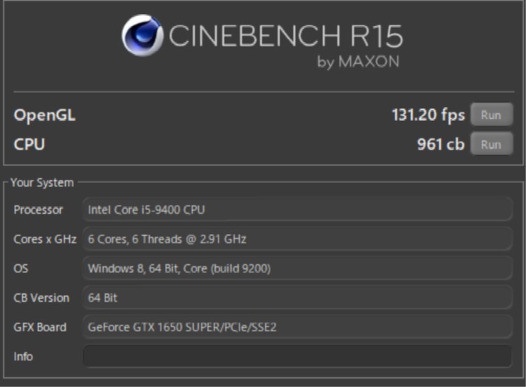 DAIV Z5,グラボ,GeForce GTX1650 SUPER,CINEBENCH,ベンチ