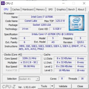 G-Tune HN-Z,CPUZ,Core i7-10700K,,,