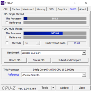 DAIV 7N,CPUZ,性能,Core i7-10700