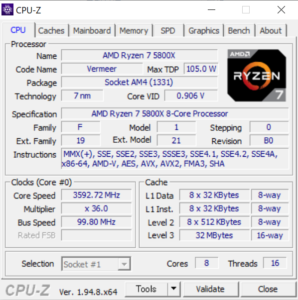 マウスコンピューター,G-Tune EP-A-6700XT,レビュー,CPU,Ryzen 7 5800X