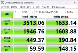 NEXTGEAR J6,レビュー,感想,口コミ,評価,ブログ,Ryzen 7 7840HS,RTX4060,ゲーム,フレームレート,性能,ベンチマーク